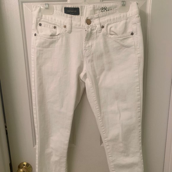 J. Crew | Toothpick White Denim Jeans - Picture 1 of 2